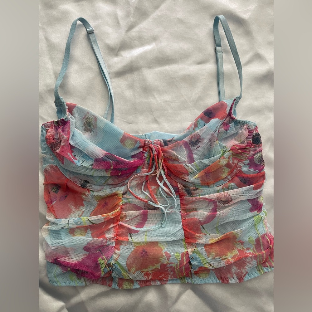 Victoria Secret floral crop top size small